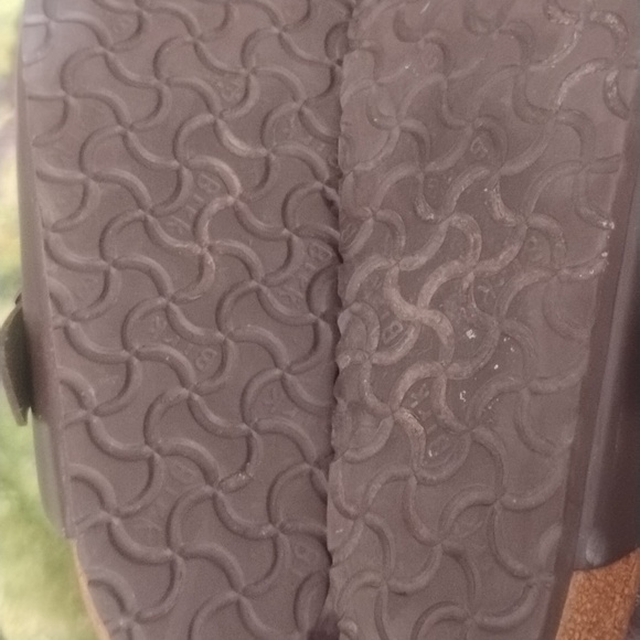 Birkenstock Boston Brown Leather Mules Shoes  L8 M6 - Picture 6 of 7